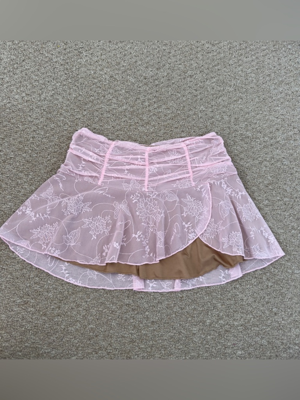 I.AM.GIA Pink Lace Mini Skirt